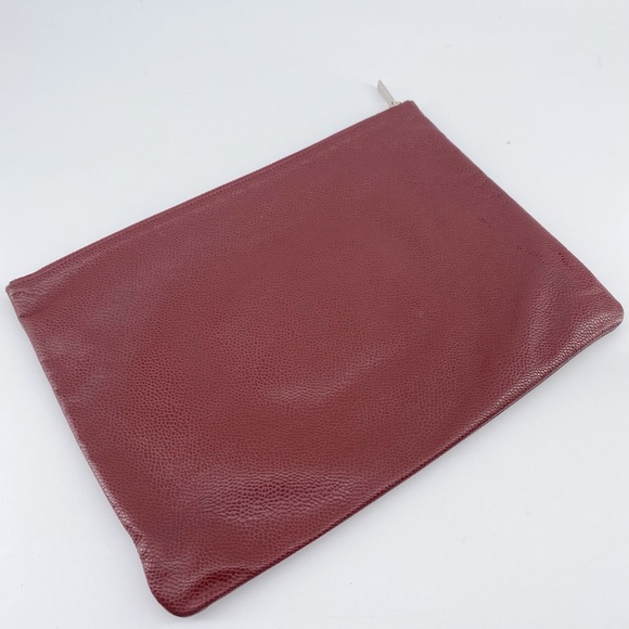 Chanel Red Leather Clutch - Picture 7 of 16